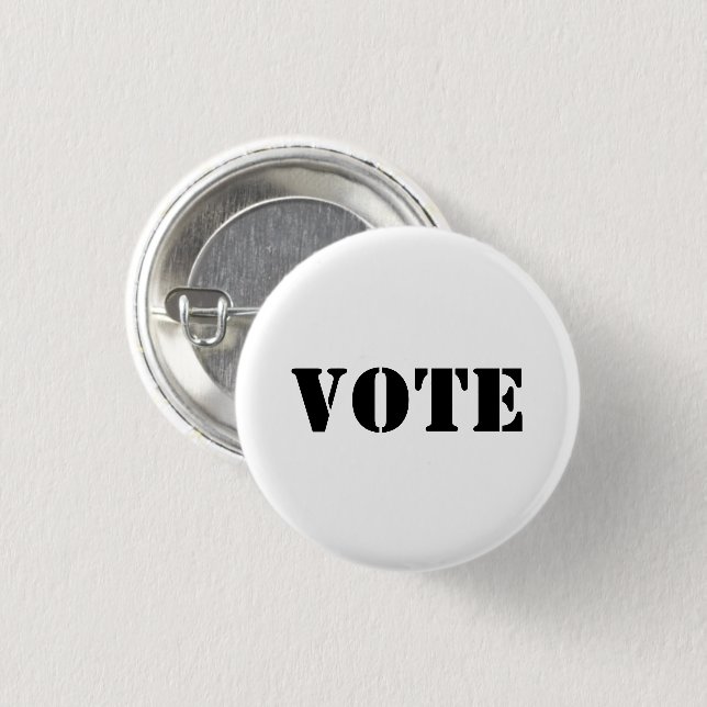 "Omröstning" - ANPASSAD TEXT & FÄRG - Knapp (Framsida & baksida)