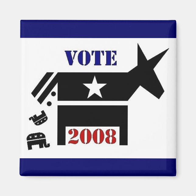 OMRÖSTNING AV DEMOKRAT 2008: KVADARMAGNET MAGNET (Framsidan)
