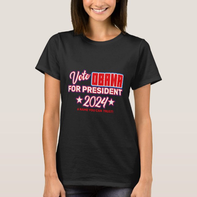 Omröstning: Barack Obama 2024 T Shirt (Framsida)