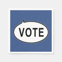 OMRÖSTNING - blå Pappersservett