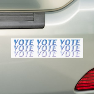 Omröstning - blått/vitt - Bumper Sticker Bildekal