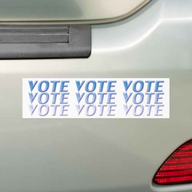 Omröstning - blått/vitt - Bumper Sticker Bildekal (På Bil)