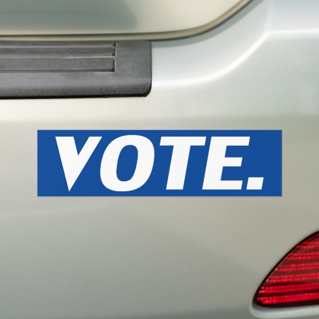 Omröstning - blått/vitt - Bumper Sticker Bildekal (På Bil)