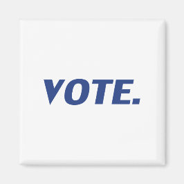 "omröstning" blått, vitt - magnet