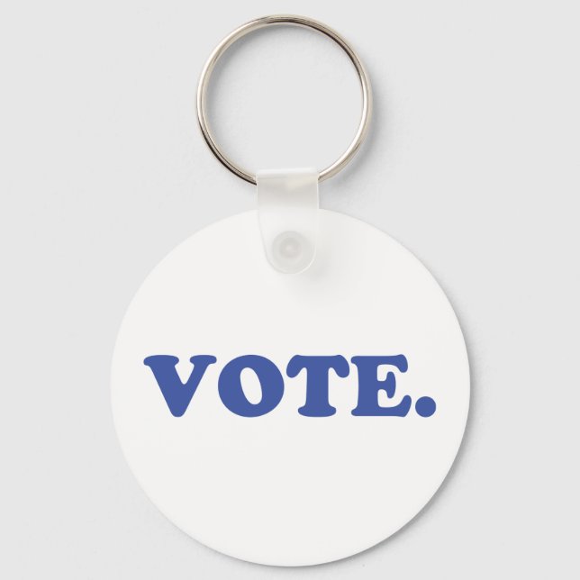 Omröstning - blått vitt nyckelring (Framsida)