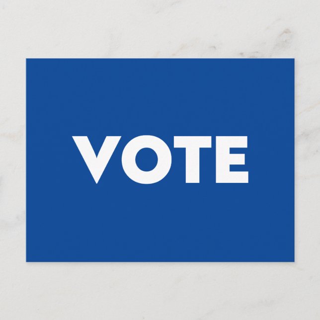 "omröstning" blått vitt vykort (Framsida)