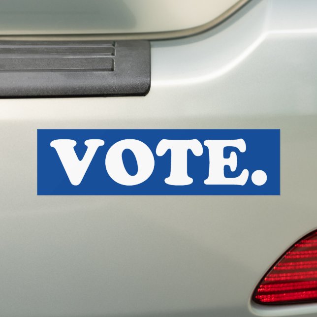 Omröstning: blåvit bil Bumper Sticker Bildekal (På Bil)