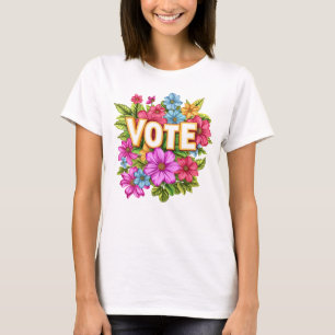 OMRÖSTNING Blommigtens Gult T-shirt