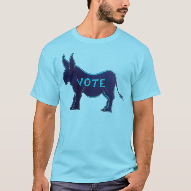 OMRÖSTNING: "Blue Donkey" - valdag i november Demo T Shirt (Framsida)