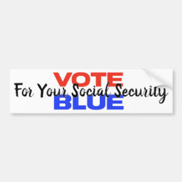 Omröstning: Blue Social Security USA Bildekal