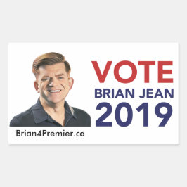 Omröstning: Brian Jean Stickers Rektangulärt Klistermärke