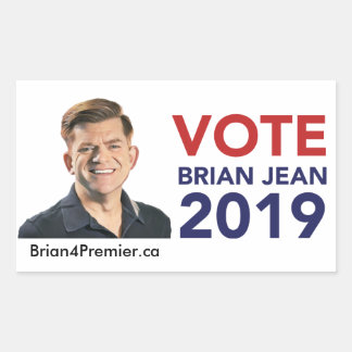 Omröstning: Brian Jean Stickers Rektangulärt Klistermärke