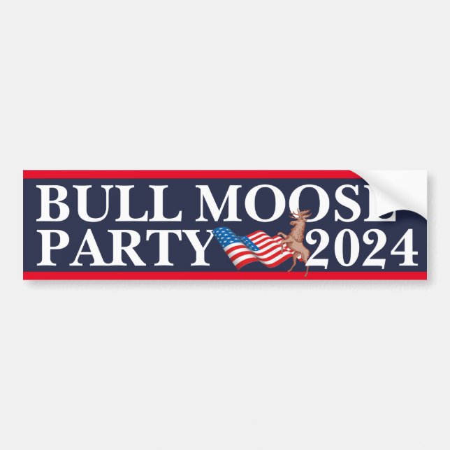 (Omröstning) Bull Moose Party 2024 Bildekal (Framsidan)