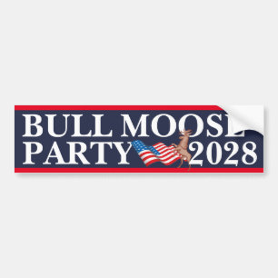 (Omröstning) Bull Moose Party 2028 Bildekal