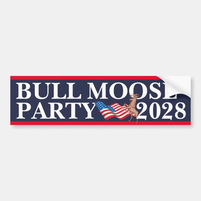 (Omröstning) Bull Moose Party 2028 Bildekal (Framsidan)