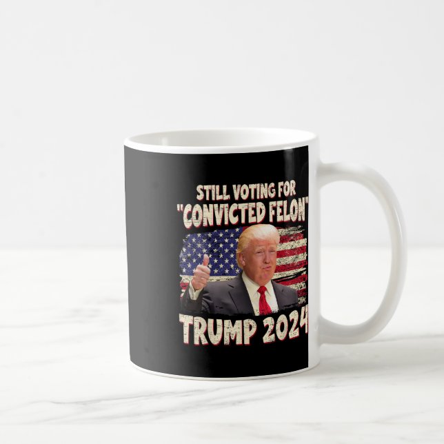 Omröstning dömd Felon 2024 - Trump 2024 dömd Kaffemugg (Höger)
