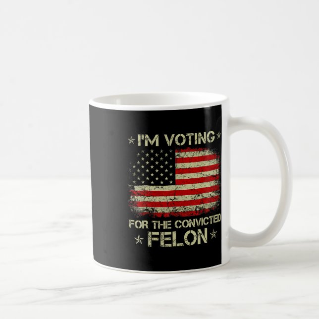 Omröstning dömd Felon 2024 - Trump 2024 dömd Kaffemugg (Höger)