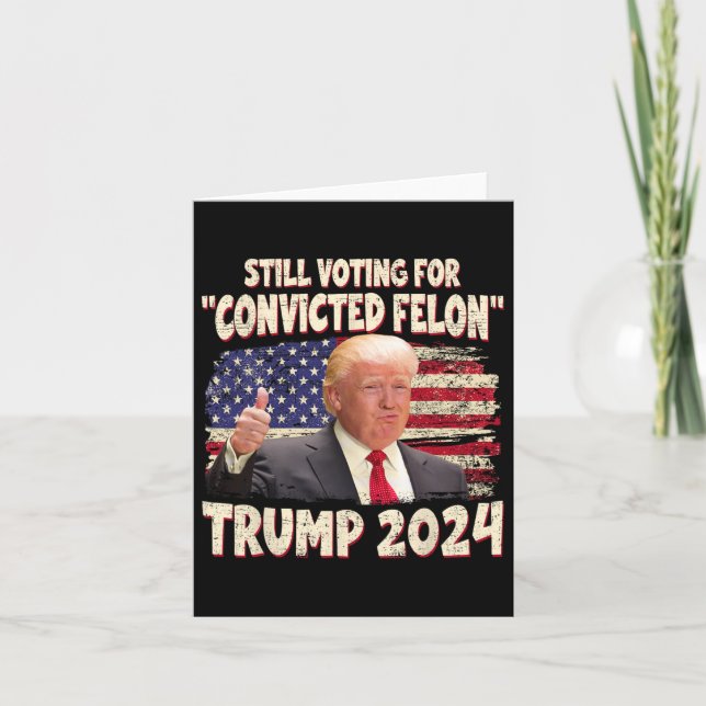 Omröstning dömd Felon 2024 - Trump 2024 dömd Kort (Framsida)