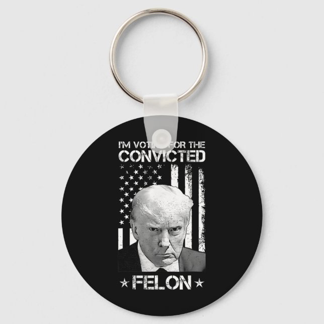 Omröstning dömd Felon 2024 - Trump 2024 dömd Nyckelring (Framsida)