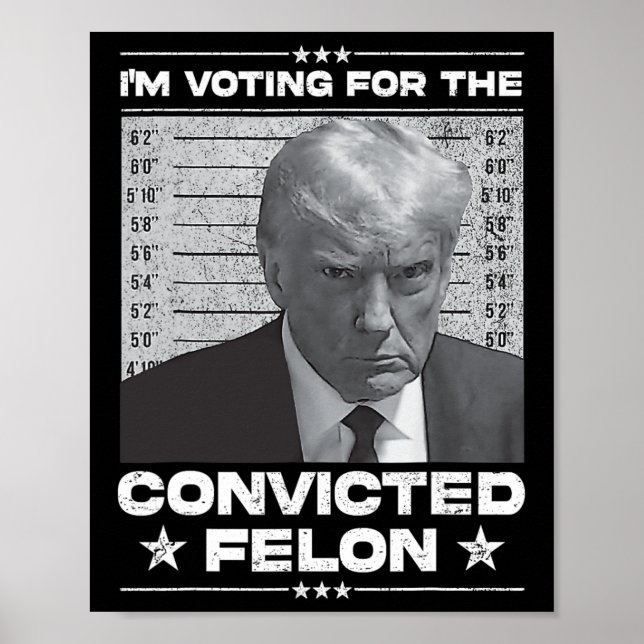 Omröstning dömd Felon 2024 - Trump 2024 dömd Poster (Framsidan)
