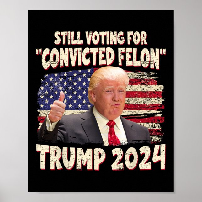 Omröstning dömd Felon 2024 - Trump 2024 dömd Poster (Framsidan)