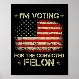 Omröstning dömd Felon 2024 - Trump 2024 dömd Poster