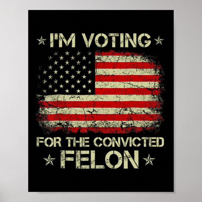 Omröstning dömd Felon 2024 - Trump 2024 dömd Poster (Framsidan)