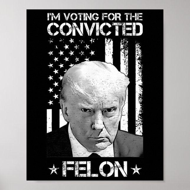 Omröstning dömd Felon 2024 - Trump 2024 dömd Poster (Framsidan)