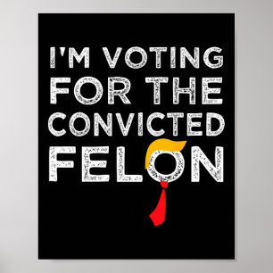 Omröstning dömd Felon 2024 - Trump 2024 dömd Poster