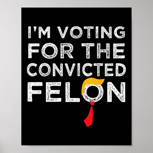 Omröstning dömd Felon 2024 - Trump 2024 dömd Poster (Framsidan)