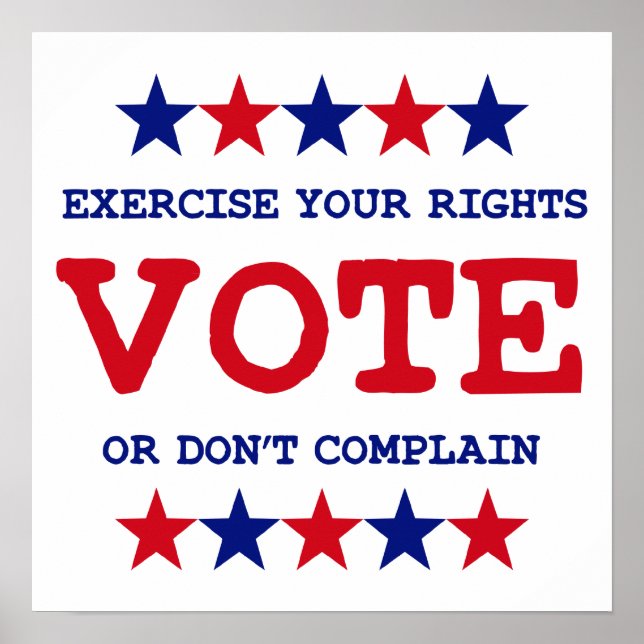 OMRÖSTNING ELLER KLAGOMÅL Poster INTE (Framsidan)