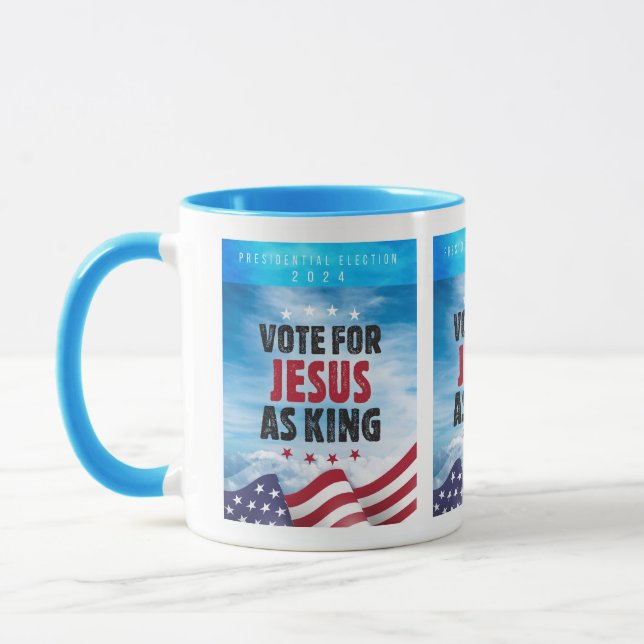 Omröstning för Jesus som Kung-presidentval 2024 Mugg (Vänster)