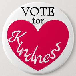 OMRÖSTNING FÖR Kindness Cute Rosa Heart Huge Knapp