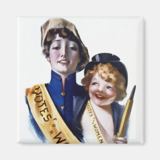 Omröstning för kvinnor - 1915 års kvinnodag magnet