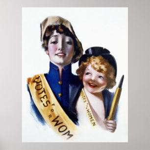 Omröstning för kvinnor - 1915 års kvinnodag poster