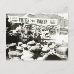 Omröstning för kvinnor, augusti 1908 vykort