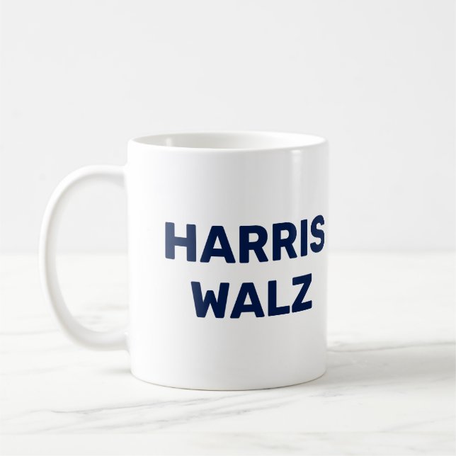 Omröstning: Harris Walz 2024 Kaffemugg (Vänster)