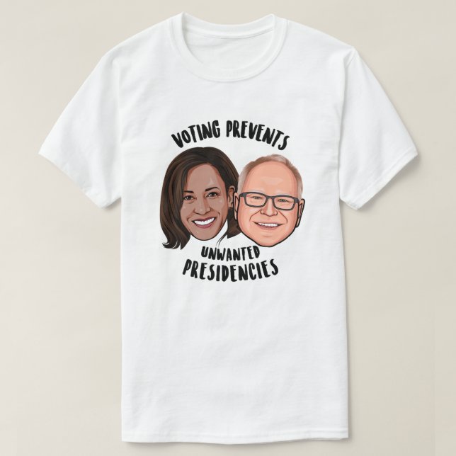 Omröstning hindrar oönskade ordförandeskap t shirt (Design framsida)