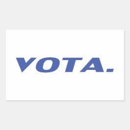 Omröstning i spansk blå, vit, modern politik rektangulärt klistermärke