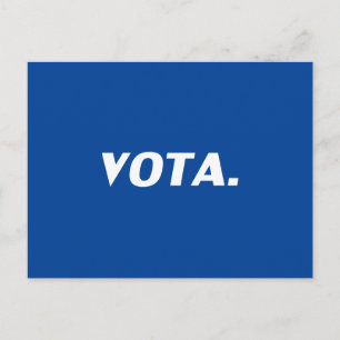 Omröstning i spansk blå, vit, modern politik vykort