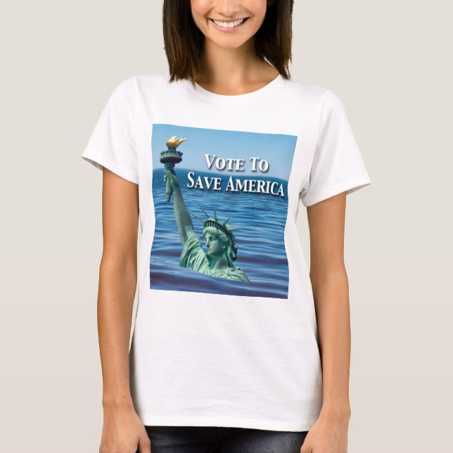 Omröstning i Spara Amerika Detta val T Shirt (Framsida)
