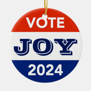 Omröstning Joy 2024 Harris Walz Julgransprydnad Keramik
