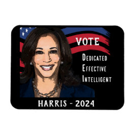 Omröstning Kamala Harris om president 2024 Magnet