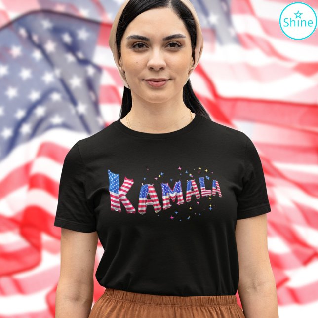 Omröstning Kamala Harris om president USA flagga A T Shirt (Skapare uppladdad)