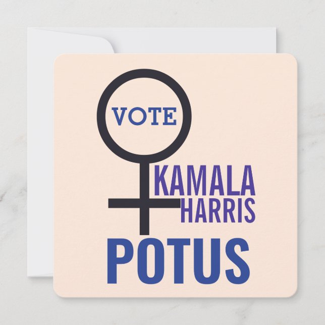 Omröstning: Kamala Harris President Woman Symbol Inbjudningar (Framsida)