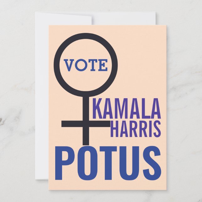 Omröstning: Kamala Harris President Woman Symbol Inbjudningar (Framsida)