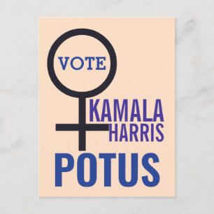 Omröstning: Kamala Harris President Woman Symbol Vykort