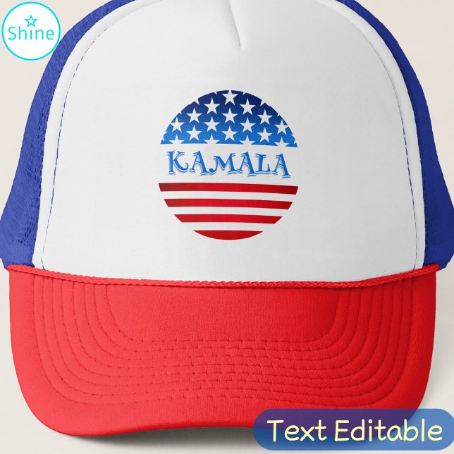 Omröstning Kamala Harris USA flagga Typography Anp Keps (Skapare uppladdad)