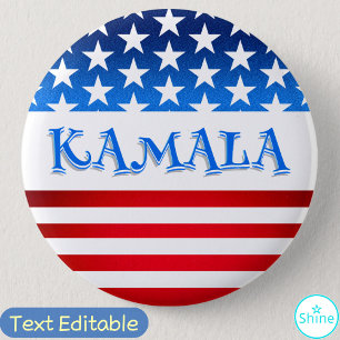 Omröstning Kamala Harris USA flagga Typography Anp Knapp