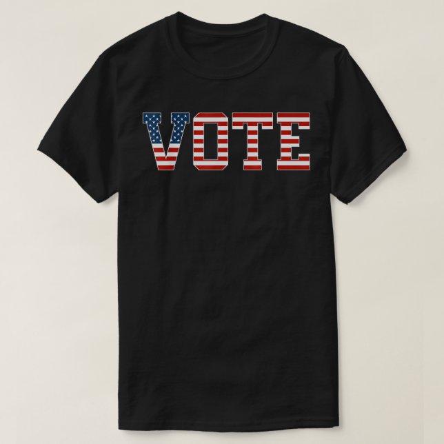 Omröstning: Kvinnor Manar, Rött vitt blått amerika T Shirt (Design framsida)